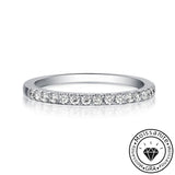 Solarii Moissanite 0.15ct Round Cut 925 Sterling Silver Wedding Band