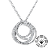 Timeless 925 Sterling Silver Infinity Circle Moissanite Necklace In Sterling Sliver