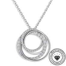 Timeless 925 Sterling Silver Infinity Circle Moissanite Necklace In Sterling Sliver