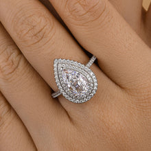 Dazzling Pear Cut 2.5ct Sterling Silver Engagement Ring
