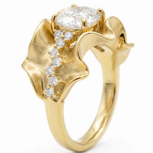 2.0ct Oval Cut Sculptural Ruffle Engagement Ring