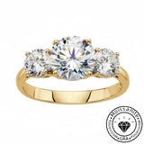 Golden Radiance Moissanite Engagement Ring