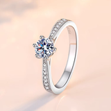 Solarii Moissanite 3.0ct Round Cut  925 Sterling Silver Engagement Ring