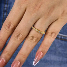 Solarii Vintage Full Eternity Art Deco Stacking Wedding Ring In 925 Sterling Silver