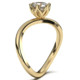 The "Mobius Rose" Solitaire Ring: 2.0 Ct Moissanite Infinity Twist 14K Gold Vermeil Engagement Ring