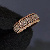 Bold Multi-Row Princess Cut Anniversary Band