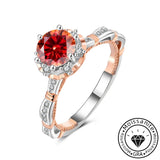 Charming Moissanite 925 Sterling Silver Two-Tone Design Engagement Ring