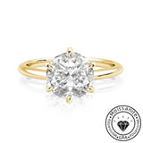 Moissanite 2.0ct Round Cut 6 Prong Engagement Ring