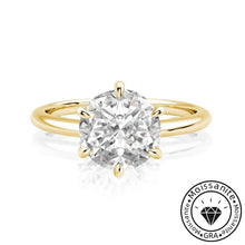 Moissanite 2.0ct Round Cut 6 Prong Engagement Ring