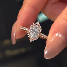 Vintage 2.0ct Marquise Cut Coraline Halo Engagement Ring In Sterling Silver