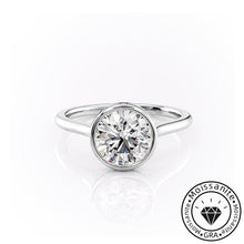 Encased Solarii Moissanite 2.0ct Round Cut 925 Sterling Silver Solitaire Engagement Ring