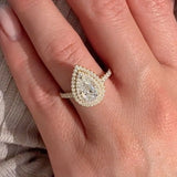 Dazzling Pear Cut 2.5ct Sterling Silver Engagement Ring