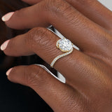 Ornate Solarii Moissanite 2.0ct Round Cut 925 Sterling Silver Twist Design Engagement Ring