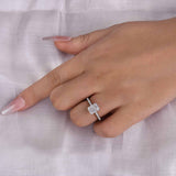 Dazzling Radiant Cut 2.0ct 925 Sterling Silver Engagement Ring