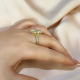 Solarii Exquisite 4.0ct Split Shank Marquise Cut Engagement Ring