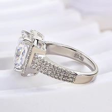 Radiant Cut White Stone White Gold Pave Ring