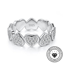 Heart Hollow Design Round Cut White Gold Plated 925 Sterling Silver Moissanite Ring