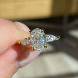 Solarii Moissanite 1.0ct Oval Cut Sterling Silver Engagement Ring