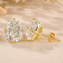 Luxurious Cushion Cut Women's Stud Earrings In Sterling Silver