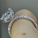 Solarii New Arrived 4.0ct Cushion Cut Engagement Ring