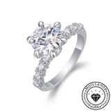 Solarii Moissanite Round Cut  925 Sterling Silver Engagement Ring