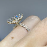 Gorgeous Hidden Halo Radiant Cut 5.0ct Engagement Ring In Sterling Silver
