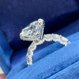 Gorgeous Pave Round Cut 3.0ct Engagement Ring In Sterling Silver