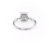 Antique Solarii Moissanite 2.0ct Princess Cut 925 Sterling Silver Side Stone Engagement Ring