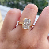 Solarii Pristine Radiant Cut Solitaire Set For Women In Sterling Silver