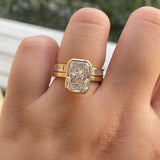 Solarii Pristine Radiant Cut Solitaire Set For Women In Sterling Silver