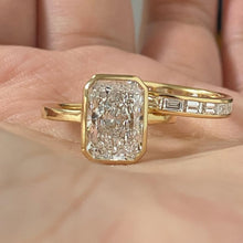 Solarii Pristine Radiant Cut Solitaire Set For Women In Sterling Silver