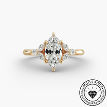 Solarii Moissanite 3.0ct Marquise Cut 925 Sterling Silver Engagement Ring