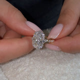 Solarii Radiant Cut 5.0ct Halo Engagement Ring In Sterling Silver