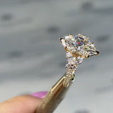 Enchanting New Arrived 3.0ct Marquise Cut Sterling Silver Engagement Ring