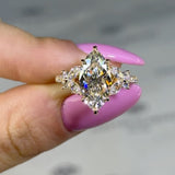 Enchanting New Arrived 3.0ct Marquise Cut Sterling Silver Engagement Ring