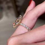 Charming Pave Marquise Cut 4.0ct Engagement Ring In Sterling Silver