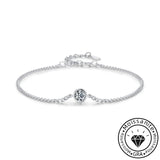 Solarii Moissanite 1.0ct Round Cut  925 Sterling Silver Bracelet