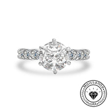 Solarii Moissanite Round Cut  925 Sterling Silver Engagement Ring