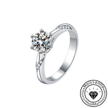 Carved Solarii Moissanite 2.0ct Round Cut 925 Sterling Silver Side Stone Engagement Ring