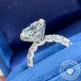 Gorgeous Pave Round Cut 3.0ct Engagement Ring In Sterling Silver