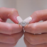Gleaming Round Cut 1.0ct Halo Design Engagement Ring In Sterling Silver