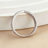 Solarii X Cross Round Cut Wedding Ring In 925 Sterling Silver