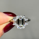 Solarii New Arrived 4.0ct Emerald Cut Engagement Ring