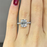 Solarii New Arrived 4.0ct Cushion Cut Engagement Ring