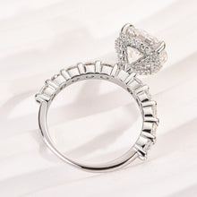 Lavish Solarii Moissanite 4.0ct Round Cut 925 Sterling Silver Pave Engagement Ring