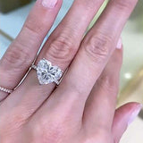 Glamorous Heart Cut 6.0ct Engagement Ring In Sterling Silver