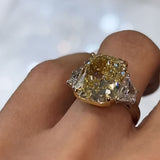 Heavenly Three Stone Radiant Cut 10.0ct Engagement Ring In Sterling Silver