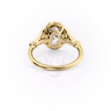 Radiant Solarii Moissanite 2.0ct Oval Cut 925 Sterling Silver Halo Design Engagement Ring