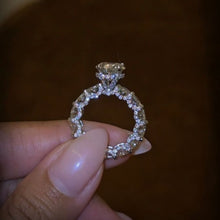 Dreamlike Oval Cut 5.0ct Engagement Ring In Sterling Silver