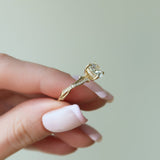 Delicate Solarii Moissanite 2.0ct Round Cut 925 Sterling Silver Twist Design Engagement Ring